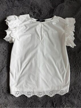Weekend MaxMara White Cotton Poplin Top